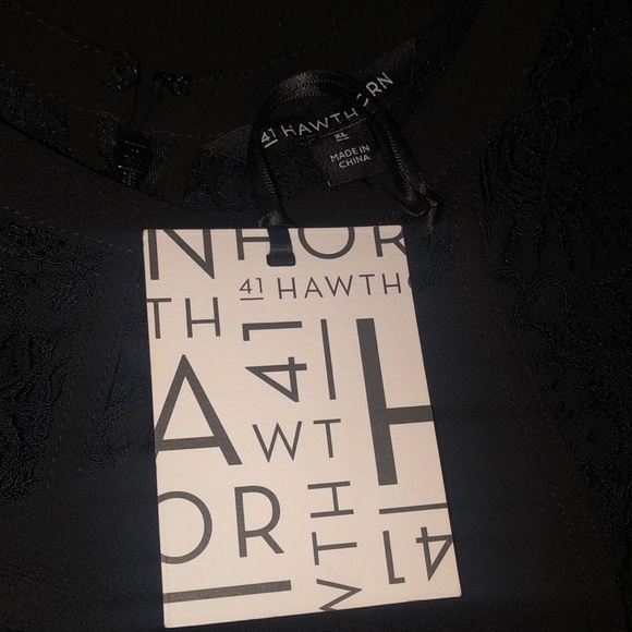 NWT 41 Hawthorn Lace Top Size XL Black - Picture 10 of 12